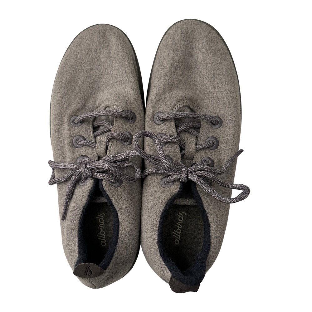 Allbirds Wool Runners Grey Lace Up Sneakers Men US 9 UK 8 EU 41